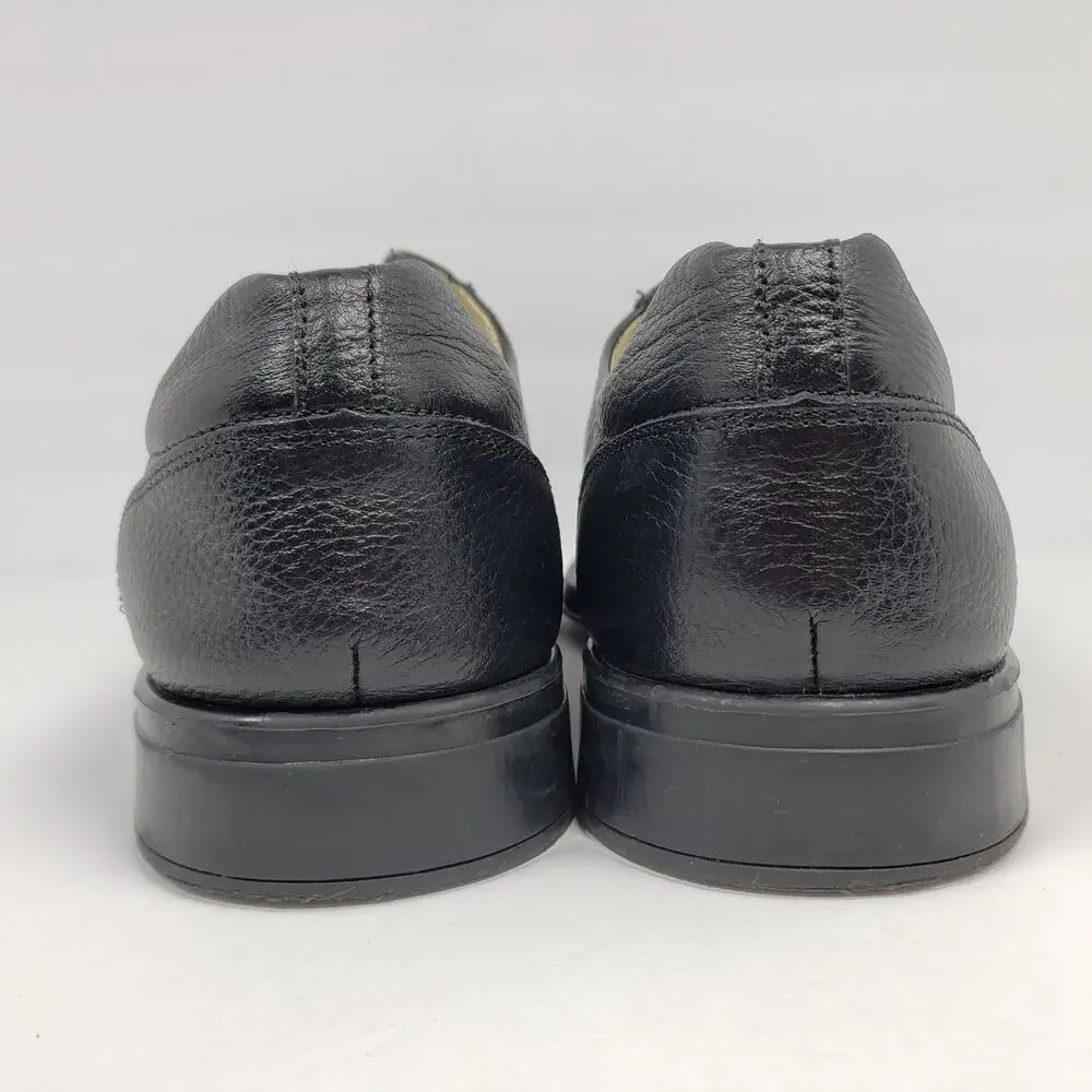 Studio Belvedere Bay Bridge Mens Sz 15 D Black Pebble Leather Oxford Formal Shoe